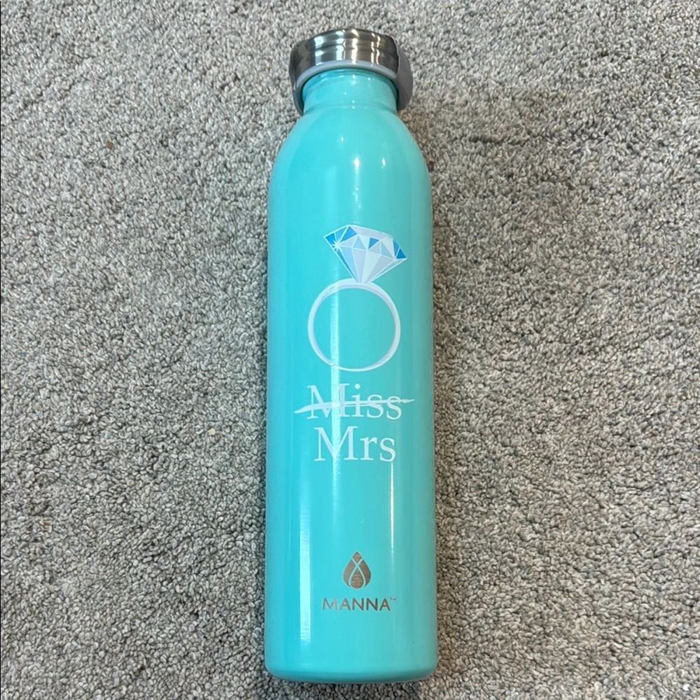 Manna Turquoise Bride water bottle- Miss to Mrs